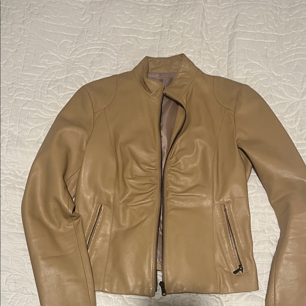 Vera Pelle Light Brown Leather Jacket